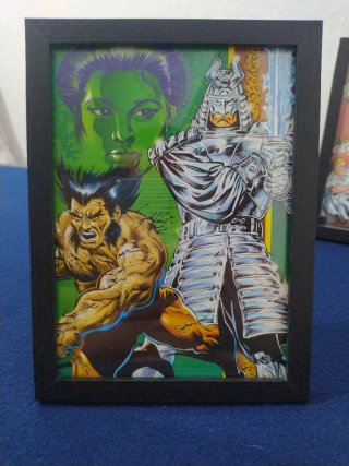 Cuadro Vintage Marvel 1997 Lobezno Shadow Box