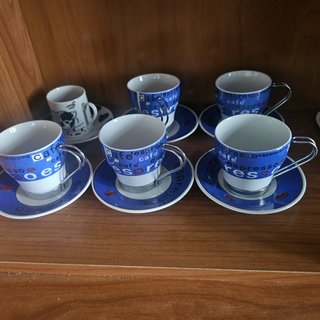 Juego de 5 tazas de café espresso