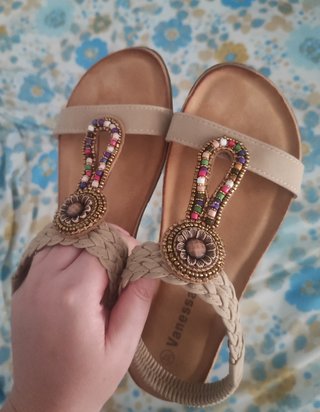 Sandalias Beige Talla 37