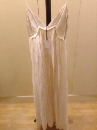 Vestido MIDI Zara abalorios crudo