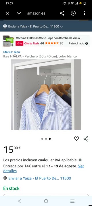 Armario blanco de una puerta Ikea