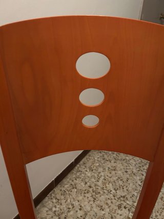 Conjunto 4 Sillas Comedor Color Teja/Salmón.