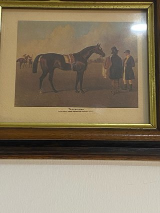 9 Láminas Ecuestres Vintage Marco Madera