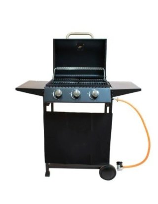 Barbacoa de gas negra