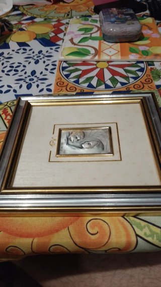 Cornice Madre e Bambino Argento Molly