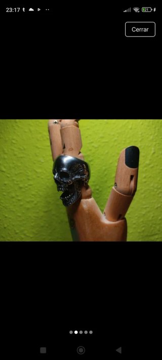 Anillo Calavera Vampiro Acero Inoxidable