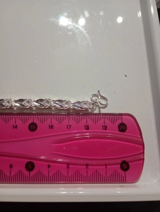 Pulsera de plata con eslabones
