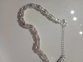 Pulsera de plata con eslabones
