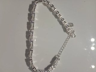 Pulsera de plata con eslabones