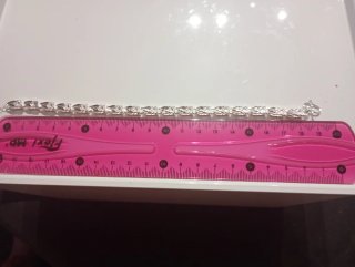 Pulsera de plata con eslabones