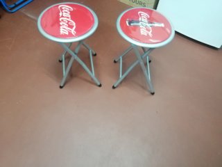 2 Taburetes Plegables Coca-Cola