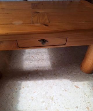 Mesa de centro madera maciza desmontable