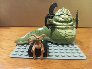 Jabba y Salacious tipo Lego