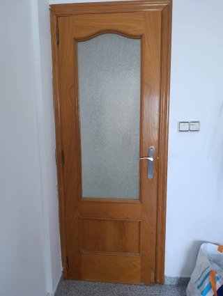Puerta interior madera cristal vintage 0.70x201