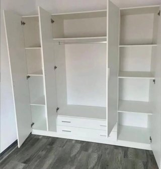 Armario Blanco 4 Puertas +2 Cajones