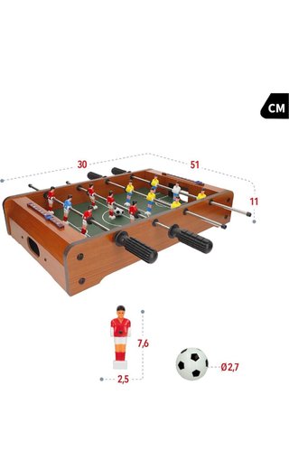 Futbolín de madera nuevo