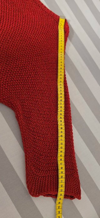 Jersey punto rojo calado talla única