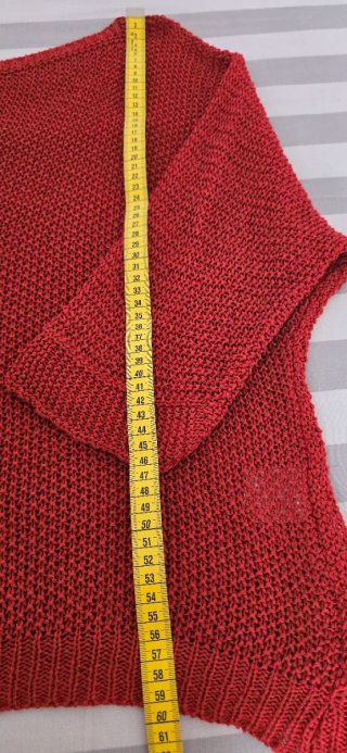 Jersey punto rojo calado talla única