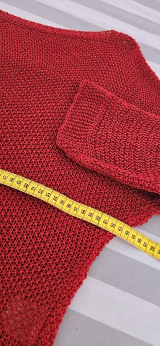 Jersey punto rojo calado talla única