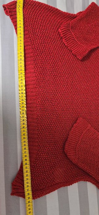 Jersey punto rojo calado talla única