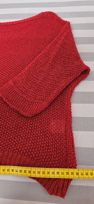 Jersey punto rojo calado talla única
