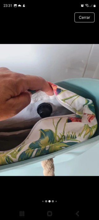 Bolso O bag verde agua con cuerdas