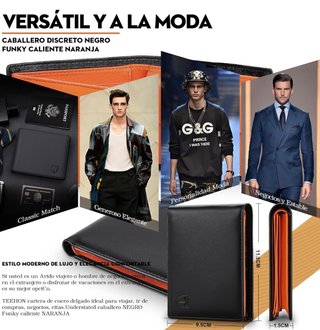 NUEVA Cartera hombre 10 tarjeteros y bloqueo RFID