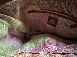 Bolso de cuero grande multicolor