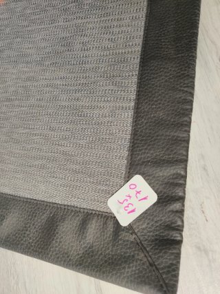 Alfombra 135 x 170 Vinilo Trenzado Gris y piel