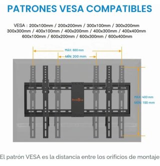Soporte Pared TV Perlegear 37-82 pulgadas