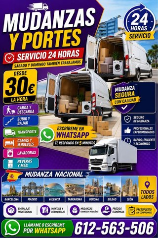 Servicio de Mudanzas y Portes 24h