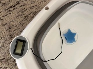 Bañera bebé plegable + cojín + termómetro
