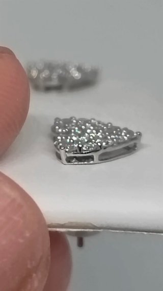 Pendientes Corazón Diamante Natural