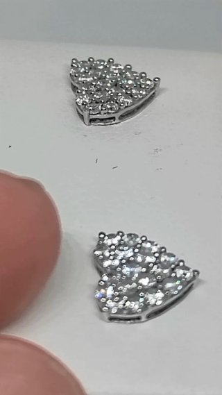 Pendientes Corazón Diamante Natural