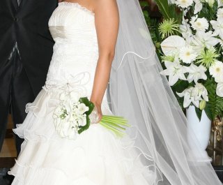 Vestido de Novia Mercedes Canovaa + Velo
