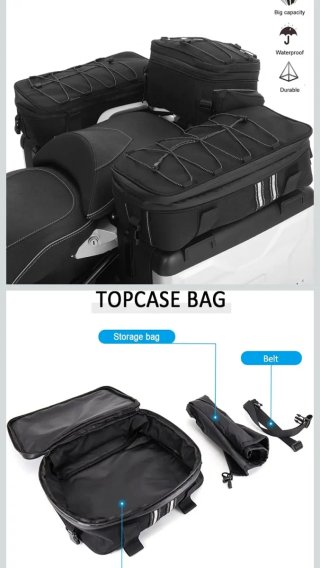 Bolsa portaequipajes para moto