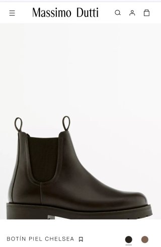 Botín Massimo Dutti Piel Chelsea Talla 40