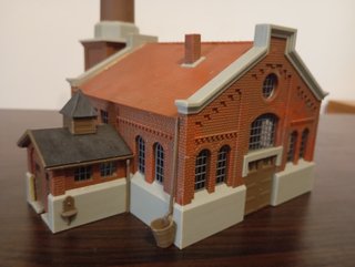 Sala de calderas con chimenea HO 1:87 Kibri 39821
