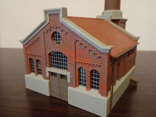 Sala de calderas con chimenea HO 1:87 Kibri 39821