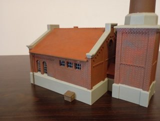 Sala de calderas con chimenea HO 1:87 Kibri 39821