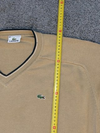 Jersey Lacoste Beige V-Neck