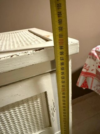 Espejo recibidor mimbre y madera