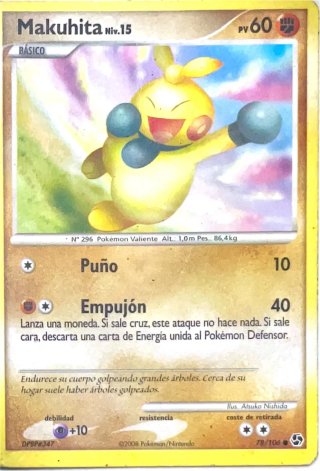 Makuhita 78/106 Pokémon TCG Grandes Encuentros 200