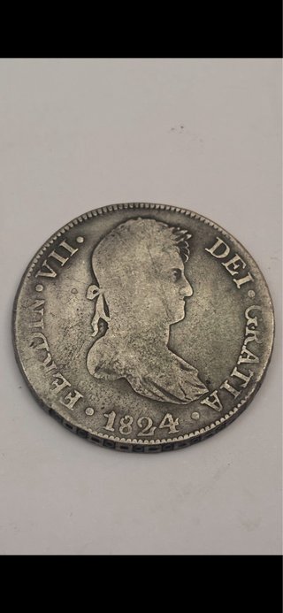 8 Reales 1824 (BC+) Cuzco Fernando VII
