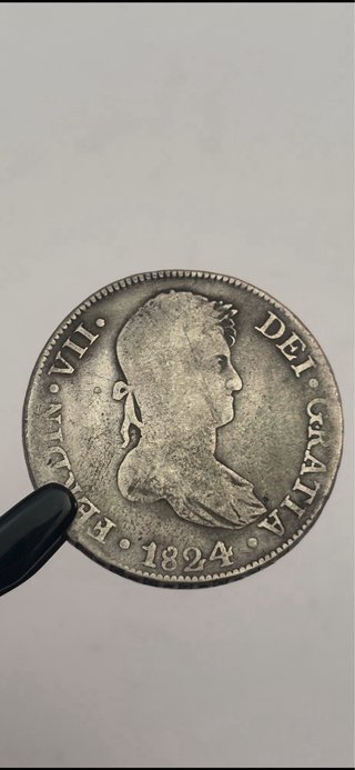 8 Reales 1824 (BC+) Cuzco Fernando VII