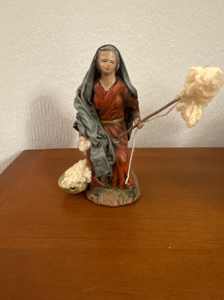Pastora con lana 14 cm