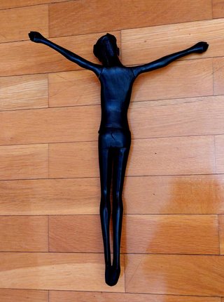Cristo Negro de Ébano 37 cm - Escultura Makonde