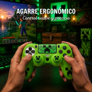 Funda Silicona Mando PS4 Minecraft Creeper
