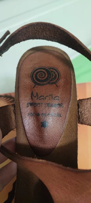 Sandalias Marila tacón marrón