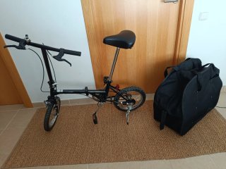Bicicleta plegable pequeña nueva 14' con bolsa
